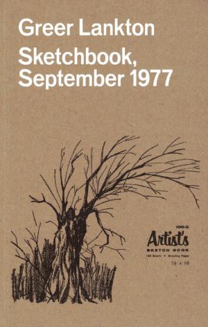 Greer Lankton: Sketchbook, September 1977 - cover image