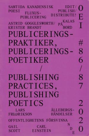 OEI #86/87 Publishing Practices, Publishing Poetics - cover image